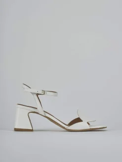 Sandali tacco 5cm pelle bianco