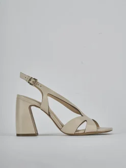 Sandali tacco 6cm pelle bianco