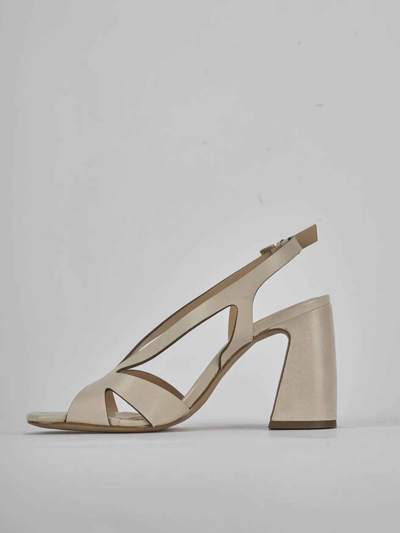 Sandali tacco 6cm pelle bianco