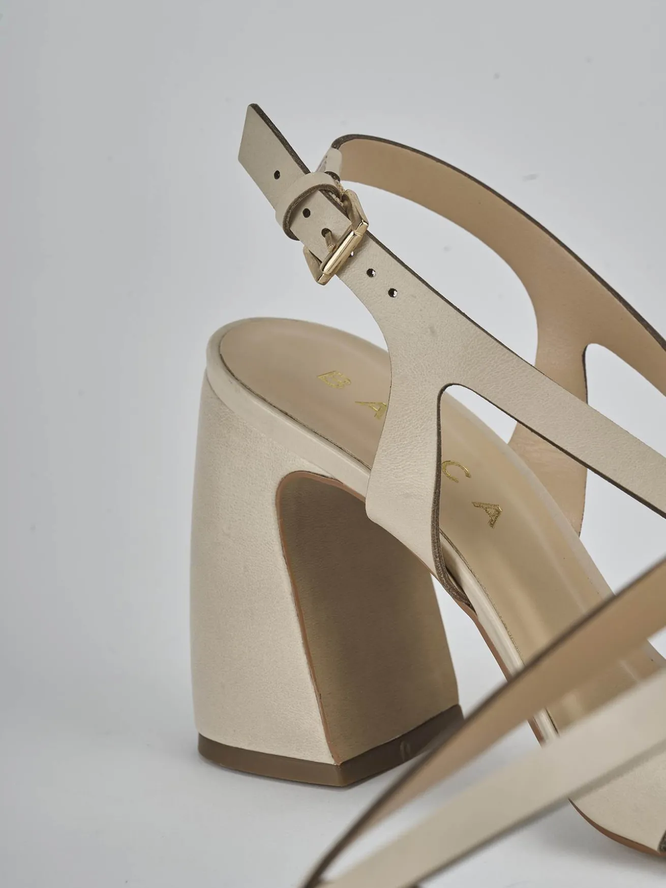 Sandali tacco 6cm pelle bianco