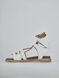 Sandali tacco 1cm pelle bianco