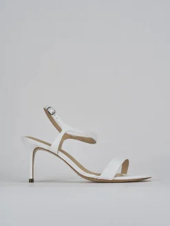 Sandali tacco 7cm pelle bianco