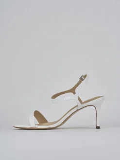 Sandali tacco 7cm pelle bianco