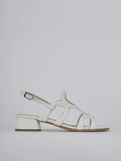 Sandali tacco 3cm pelle bianco