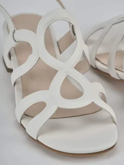 Sandali tacco 3cm pelle bianco