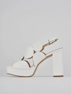Sandali tacco 9cm pelle bianco