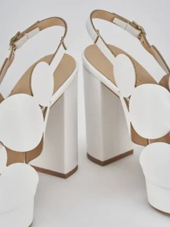 Sandali tacco 9cm pelle bianco