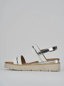 Sandali tacco 3cm pelle bianco