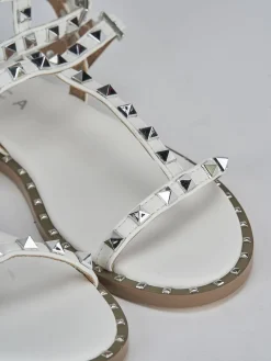 Sandali tacco 1cm pelle bianco