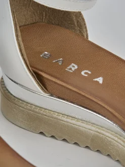 Sandali tacco 2cm pelle bianco