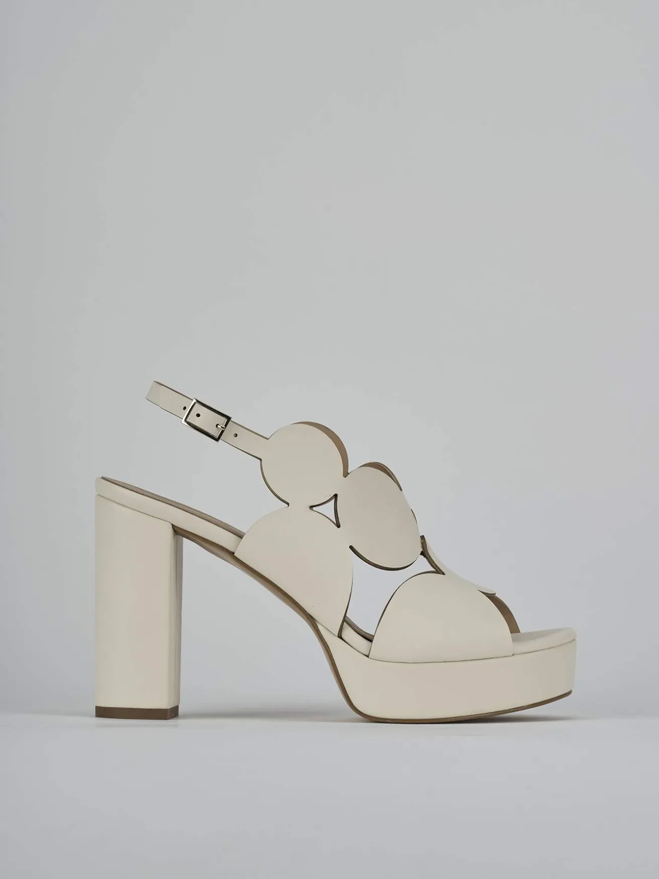 Sandali tacco 9cm pelle bianco