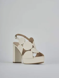 Sandali tacco 9cm pelle bianco