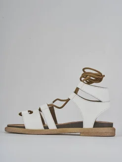 Sandali tacco 1cm pelle bianco