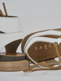 Sandali tacco 1cm pelle bianco