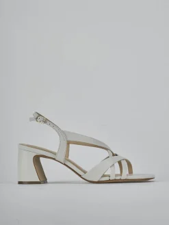 Sandali tacco 6cm pelle bianco