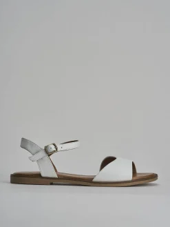 Sandali tacco 1cm pelle bianco