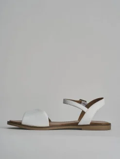 Sandali tacco 1cm pelle bianco