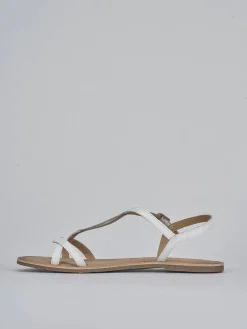 Sandali tacco 1cm pelle bianco