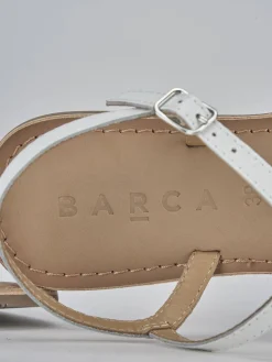 Sandali tacco 1cm pelle bianco