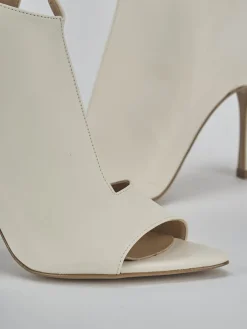 Sandali tacco 9cm pelle bianco