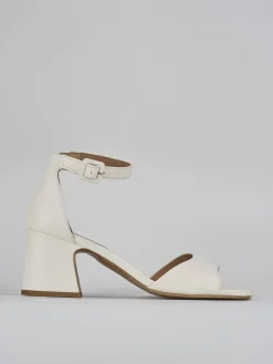 Sandali tacco 7cm pelle bianco