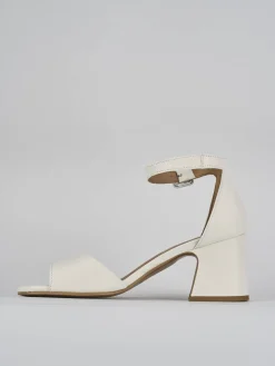 Sandali tacco 7cm pelle bianco