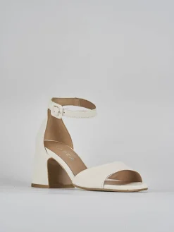 Sandali tacco 7cm pelle bianco