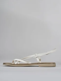 Sandali tacco 1cm pelle bianco