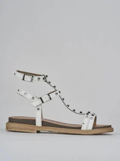 Sandali tacco 1cm pelle bianco