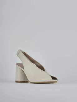 Sandali tacco 7cm pelle bianco