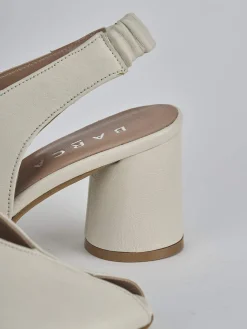 Sandali tacco 7cm pelle bianco