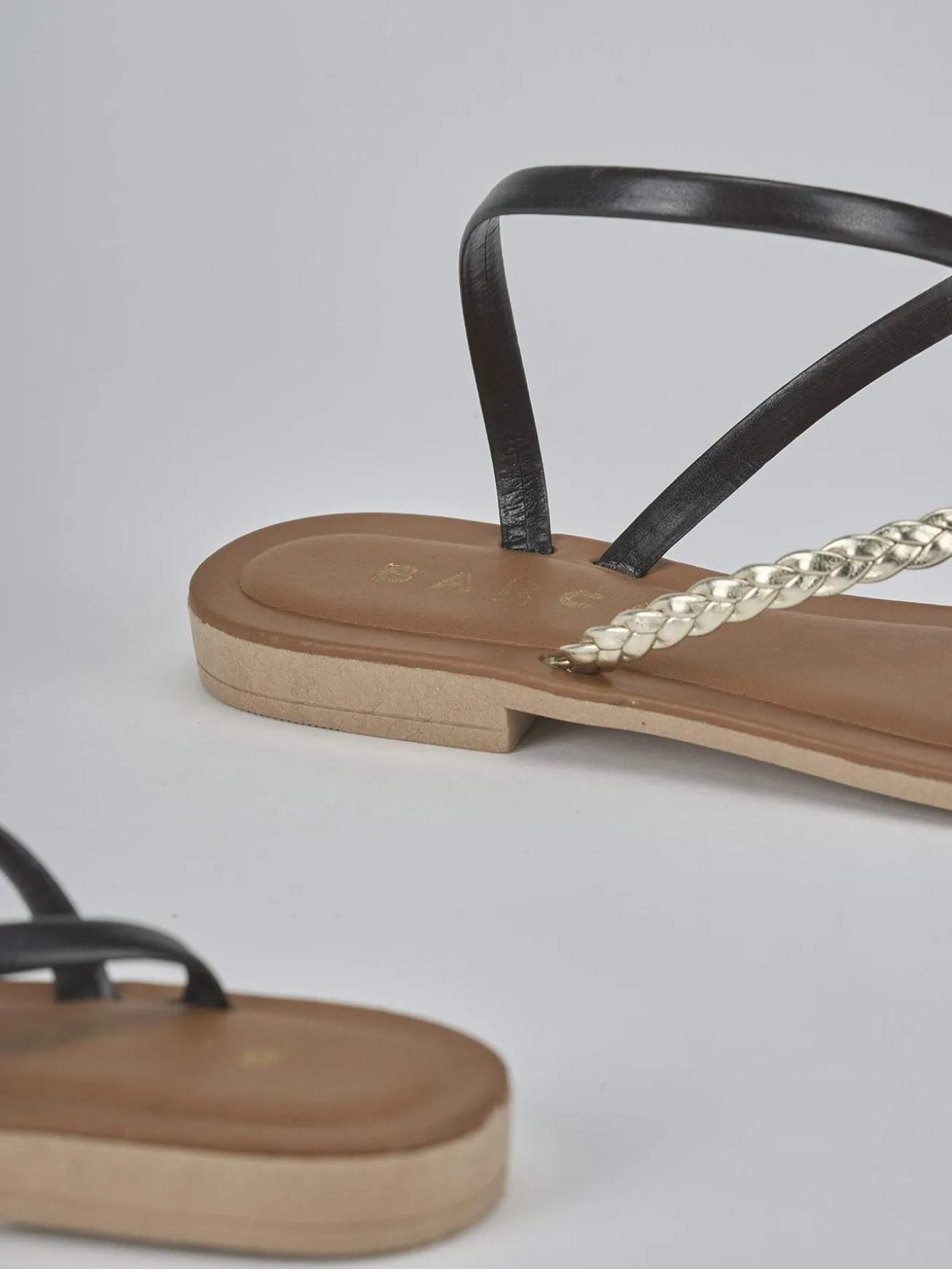 Sandali tacco 1cm pelle multicolor