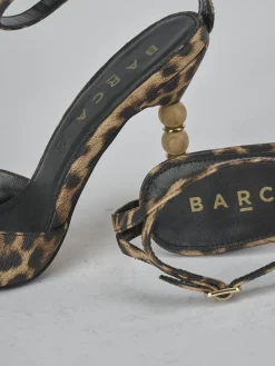 Sandali tacco 8cm pelle multicolor