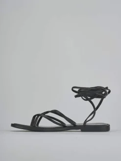 Sandali tacco 1cm pelle nero