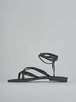 Sandali tacco 1cm pelle nero