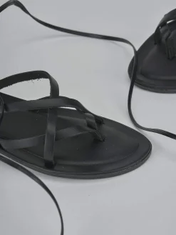 Sandali tacco 1cm pelle nero