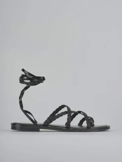 Sandali tacco 1cm pelle nero