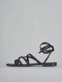 Sandali tacco 1cm pelle nero