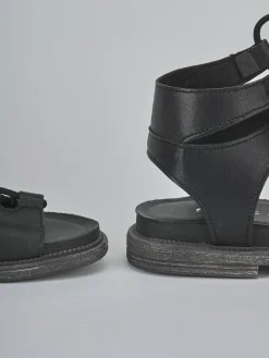 Sandali tacco 1cm pelle nero