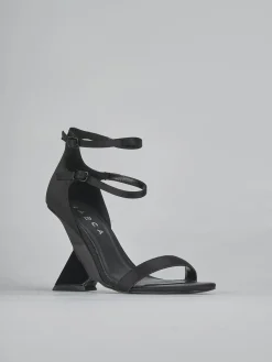 Sandali tacco 5cm pelle nero