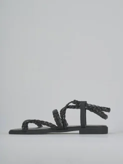 Sandali tacco 1cm pelle nero