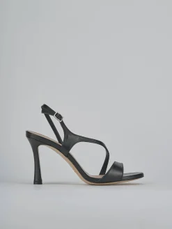 Sandali tacco 9cm pelle nero