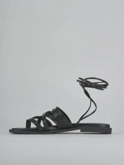 Sandali tacco 1cm pelle nero