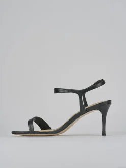 Sandali tacco 7cm pelle nero