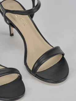 Sandali tacco 7cm pelle nero