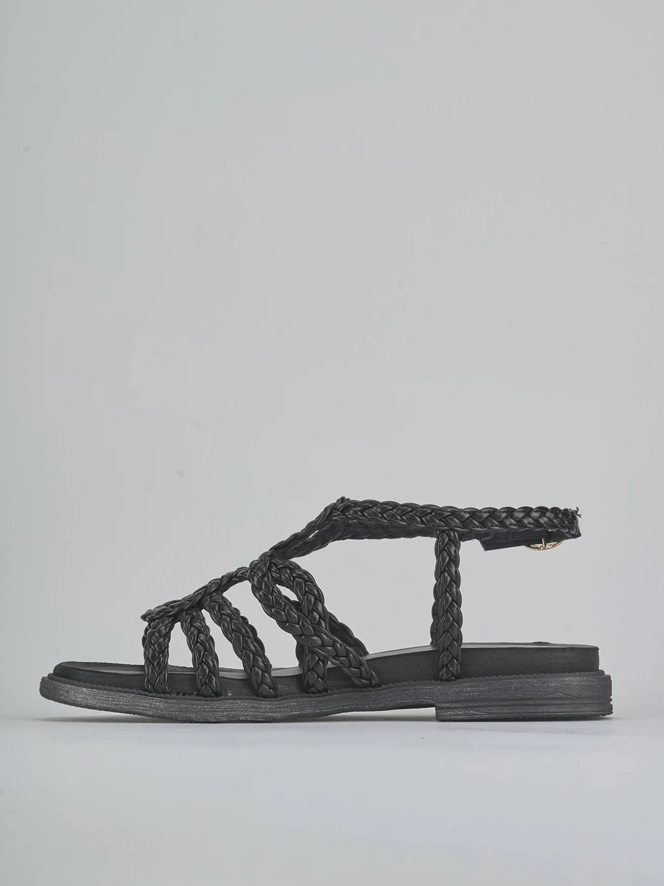 Sandali tacco 2cm pelle nero