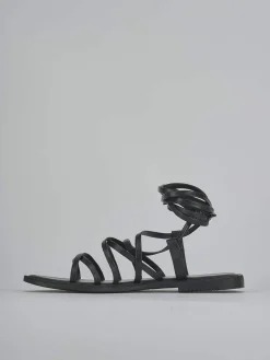 Sandali tacco 1cm pelle nero