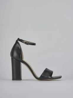 Sandali tacco 9cm pelle nero