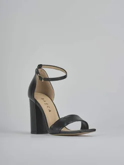 Sandali tacco 9cm pelle nero