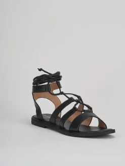Sandali tacco 1cm pelle nero